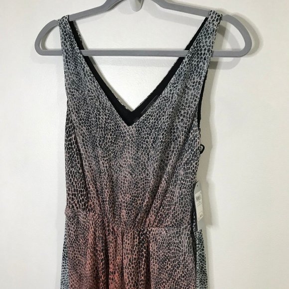 NWT Guess Cactus Flower Ombre Maxi Dress Size XS Extra Small Snakeskin High Low - Picture 4 of 12